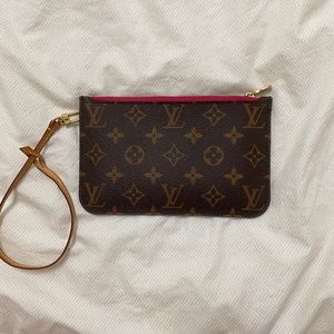 Louis Vuitton Brown and Red Monogram Clutch